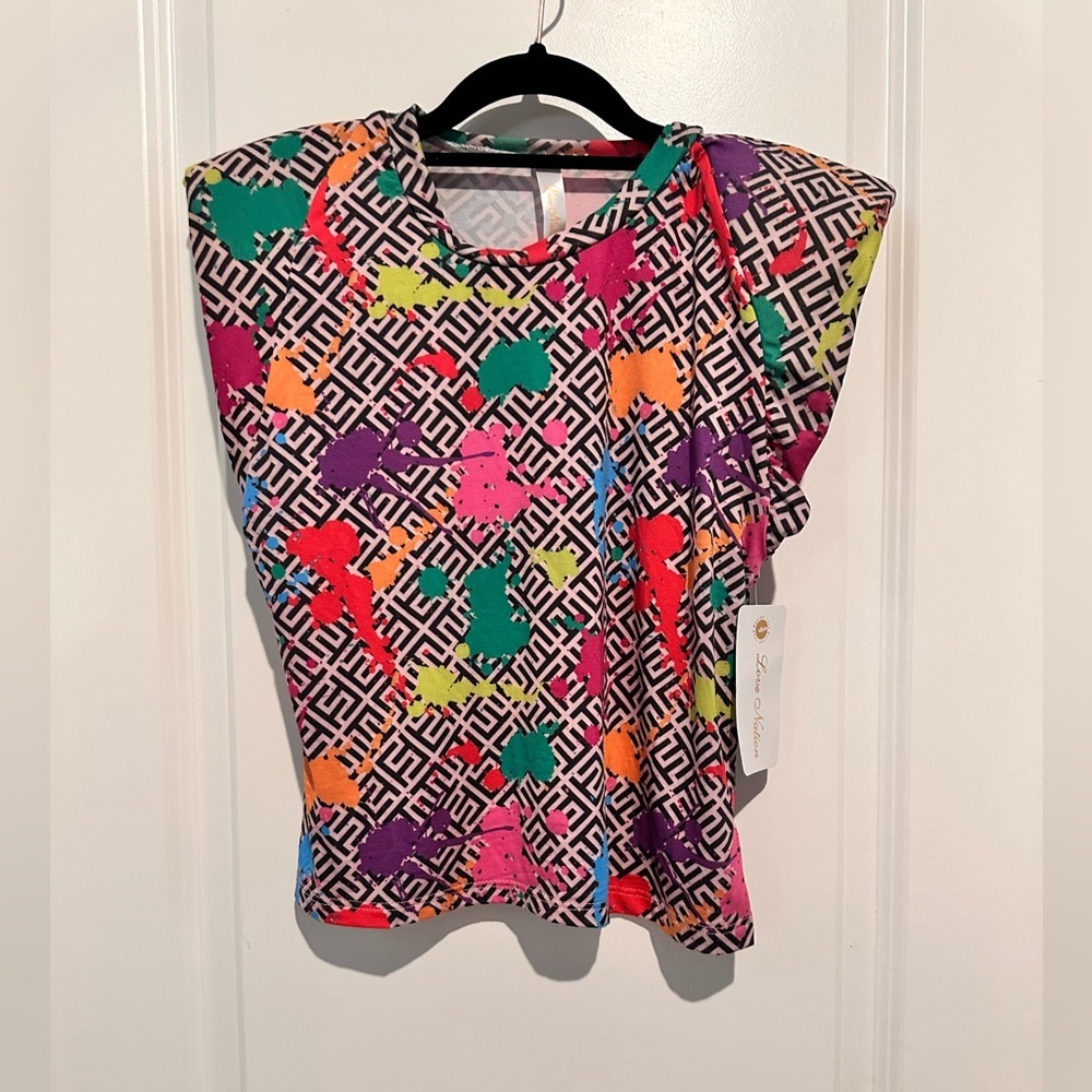 Love Nation Multicolor Geometric Blouse
